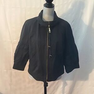 LAL (live a little) Black Lightweight 3/4 Sleeves Jacket, Size: L